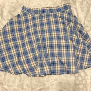 Lyaner Plaid High Waist Above Knee A-Line Skater Skirt S